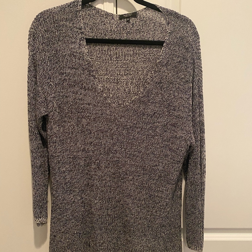 Babaton Gray V-Neck Sweater